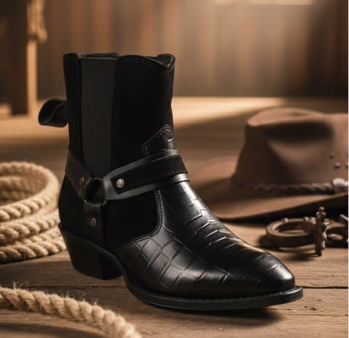 ZARA-SURPLUS DESIGNER COWBOY LEATHER BOOTS ART-701